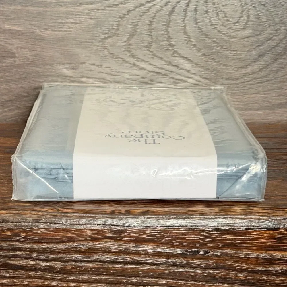 The Company Store Legends Premium Supima® Sateen Pillowcase Set King, Blue. NWT